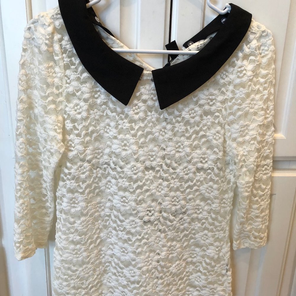 White laced shirt